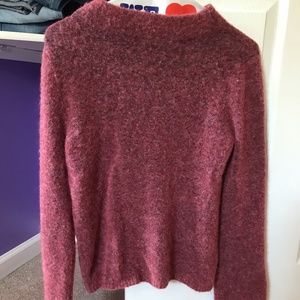 Ann Taylor Pink/Maroon Fluffy Sweater